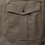 Military Style Coat // Taupe (XS)