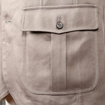 Military Style Coat // Beige (XS)