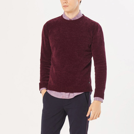 Olivier Velvet Sweater // Burgundy (S)