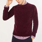 Olivier Velvet Sweater // Burgundy (XL)