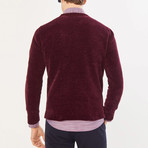 Olivier Velvet Sweater // Burgundy (XL)