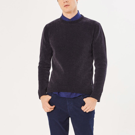 Olivier Velvet Sweater // Navy (S)