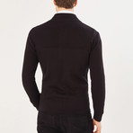 Wyatt Zipper Cardigan // Black (L)