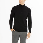 Easton Zipper Sweater // Black (M)