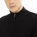 Easton Zipper Sweater // Black (M)