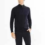 Easton Zipper Sweater // Navy (M)