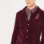 Eastwick Polo Knitwear Jacket // Burgundy (S)