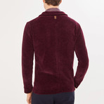 Eastwick Polo Knitwear Jacket // Burgundy (S)