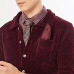 Eastwick Polo Knitwear Jacket // Burgundy (S)