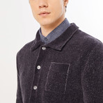 Eastwick Polo Knitwear Jacket // Indigo (M)