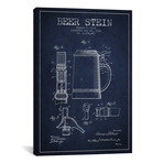 Beer Stein // Navy Blue Patent Blueprint // Aged Pixel (26"W x 18"H x 0.75"D)