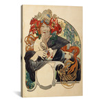 Bieres de La Meuse (Meuse Beer) // Advertisement Draft // Alphonse Mucha (26"W x 18"H x 0.75"D)