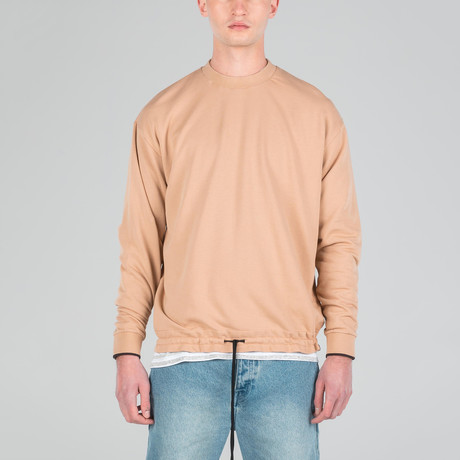 Box Long Sleeve Sweater // Wheat (XS)