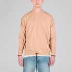 Box Long Sleeve Sweater // Wheat (S)