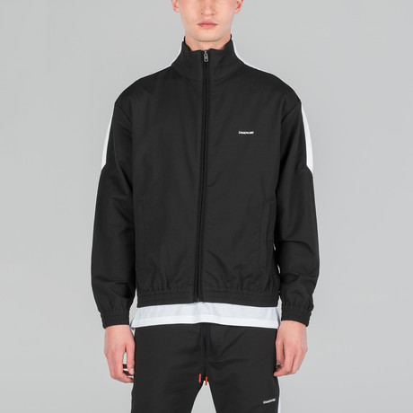 Jumpshot Track Jacket // Black + White (XS)