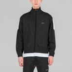 Jumpshot Track Jacket // Black + White (S)
