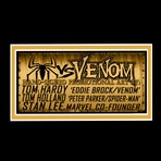Venom Vs Spider-Man // Tom Holland, Tom Hardy + Stan Lee Signed Promotion Art Photo // Custom Frame