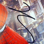 Spider-Man City // Tom Holland, Tobey Maguire, Andrew Garfield + Stan Lee Signed Photo // Custom Frame