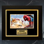 Iron Man + Spider-Man // Tom Holland, Robert Downey Jr. + Stan Lee Signed Promotional Art Photo // Custom Frame