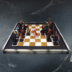 Marvel Elite Vintage Chess Set + 32 Eagle Moss Figures // Stan Lee Signed