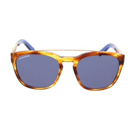 Dsquared2 // Classic Top Bar Sunglasses // Light Brown + Blue