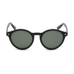 Zegna // Classic Round Sunglasses // Black + Green