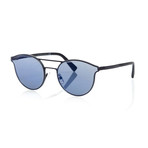 Zegna // Double Bridge Sunglasses // Matte Blue + Blue Mirror