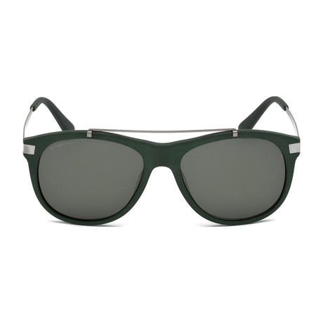 Dsquared2 // Top Bar Sunglasses // Matte Dark Green + Green