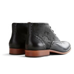 Cedar St. Leather Suede // Black + Dark Gray (Euro: 43)