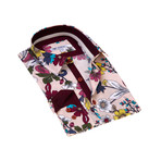 Celino // Reversible Cuff Button-Down Shirt // Cream + Multicolor Floral (2XL)