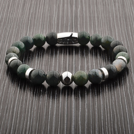 Moss Agate Stone Bracelet