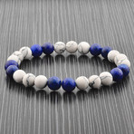 Howlite + Lapis Lazuli Stone Bracelet