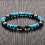 Turquoise + Onyx Stone Bracelet