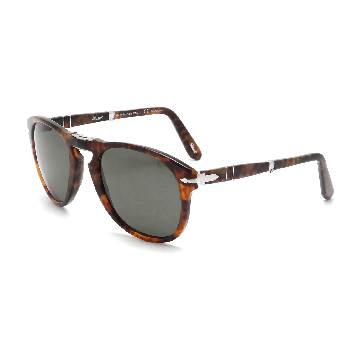 Persol 714 Iconic Polarized Folding Sunglasses // Dark Havana + Grey ...