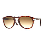 Persol 714 Iconic Folding Sunglasses // Dark Havana + Brown Gradient (54mm)