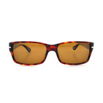 Rectangle Polarized Sunglasses // Dark Havana + Brown Polarized