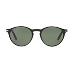Classic Round Sunglasses // Black + Green