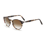 Classic Round Sunglasses // Tortoise + Brown Gradient