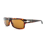Rectangle Polarized Sunglasses // Dark Havana + Brown Polarized