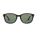 Classic Square Sunglasses // Black + Green