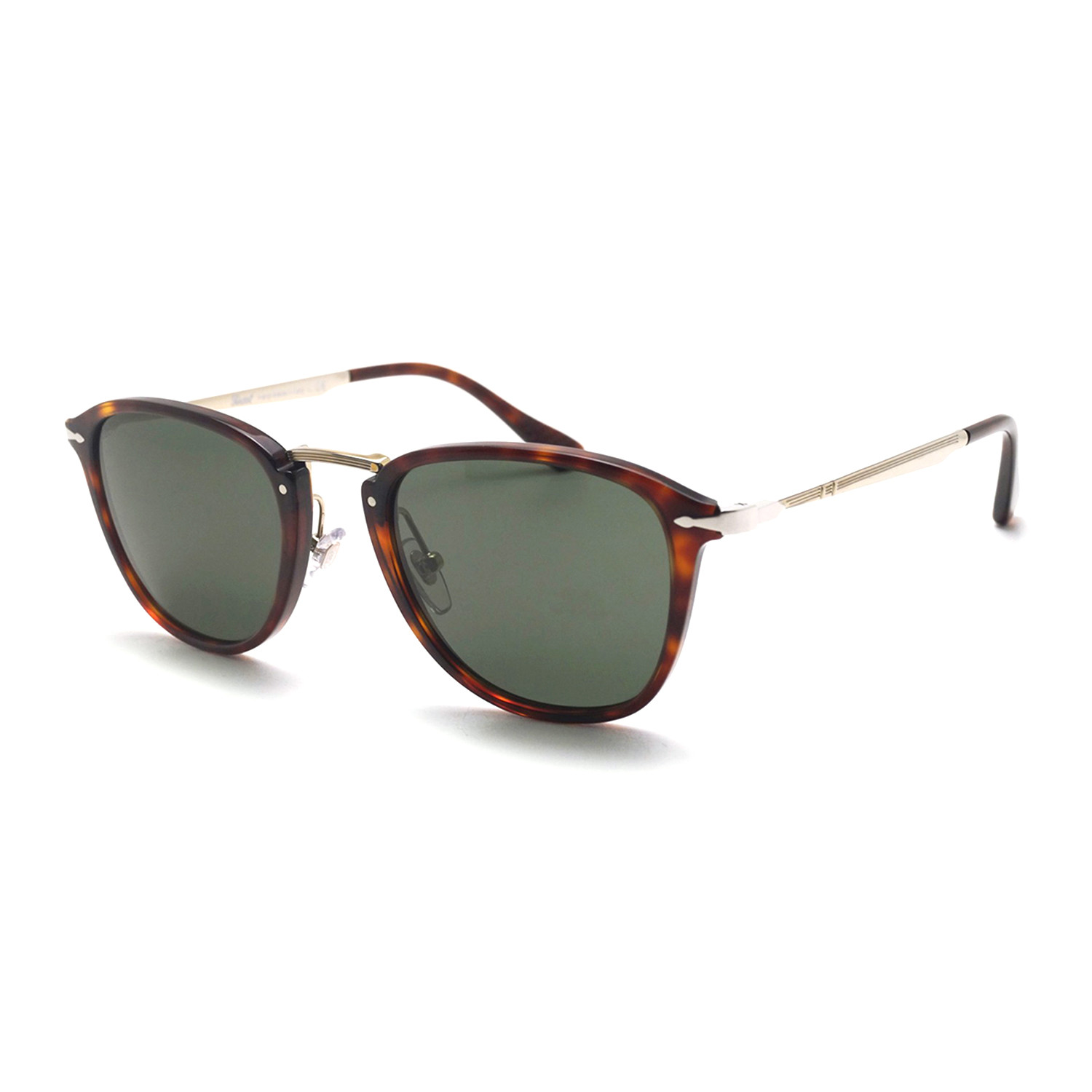 Persol Acetate Metal Sunglasses Dark Havana Green Persol Touch Of Modern 