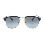 Persol Clubmaster Sunglasses // Black + Grey Gradient