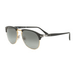 Persol Clubmaster Sunglasses // Black + Grey Gradient