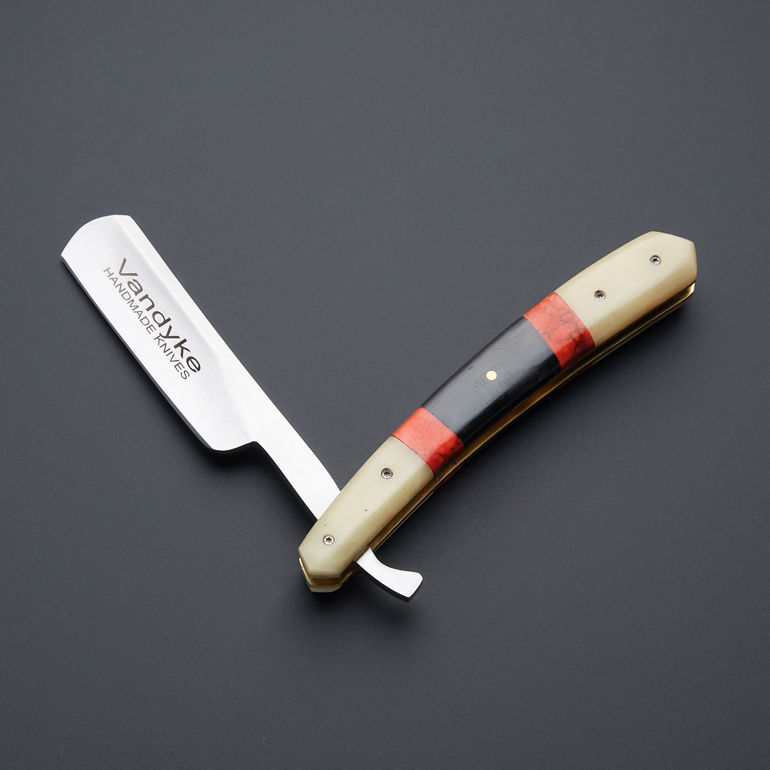 The Van Dyke // D2 Red + Turquoise Folding Razor - Vandyke England ...