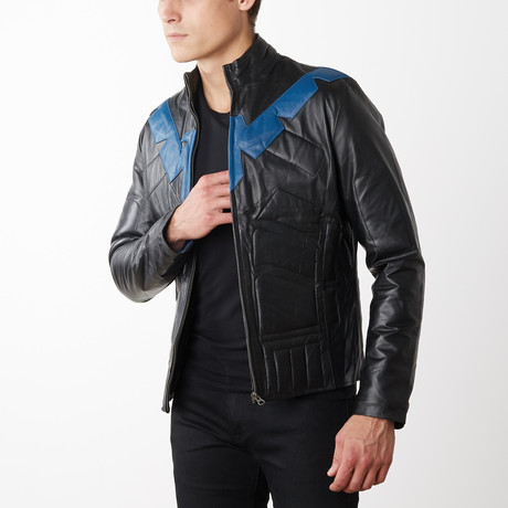 Nightwing Padded Leather Jacket // Black (XS)