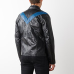 Nightwing Padded Leather Jacket // Black (L)