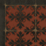 Rose Red Border (2'10.5"L x 4'2"W)