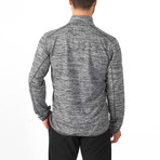 Altair Full Zippered Hooded Thermal Top // Gray Melange + Black (S)