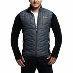 Polarx Full Zipper Male Quilted Mont // Gray (L)