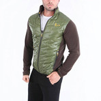 Polarx Full Zipper Male Quilted Mont // Green (M)